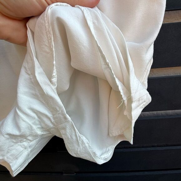 Anthropologie Mable Linen Blend Pleated Shorts in White | Large - Picture 5 of 7